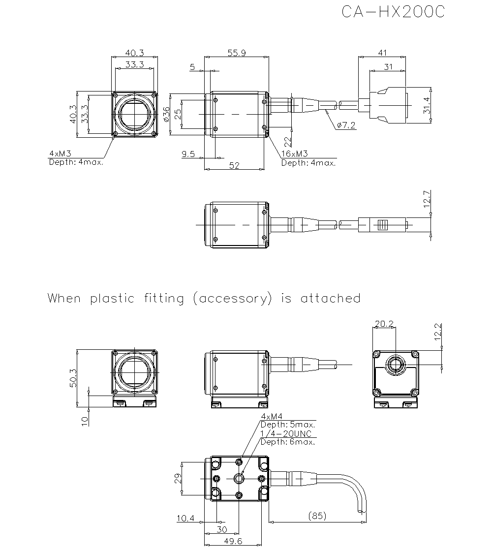 CA-HX200C Dimension