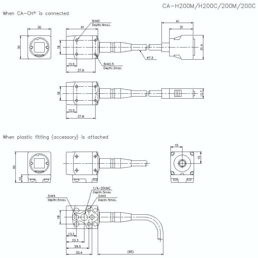 CA-H200C/M Dimension