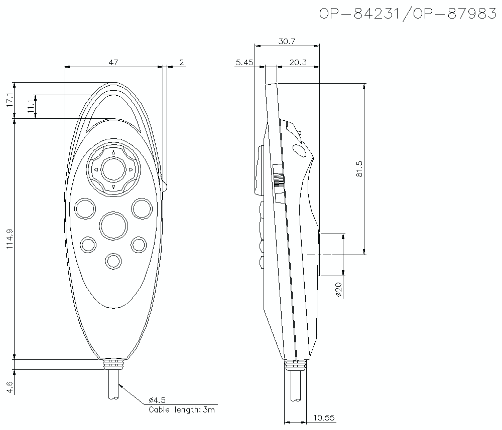 OP-84231/87983 Dimension