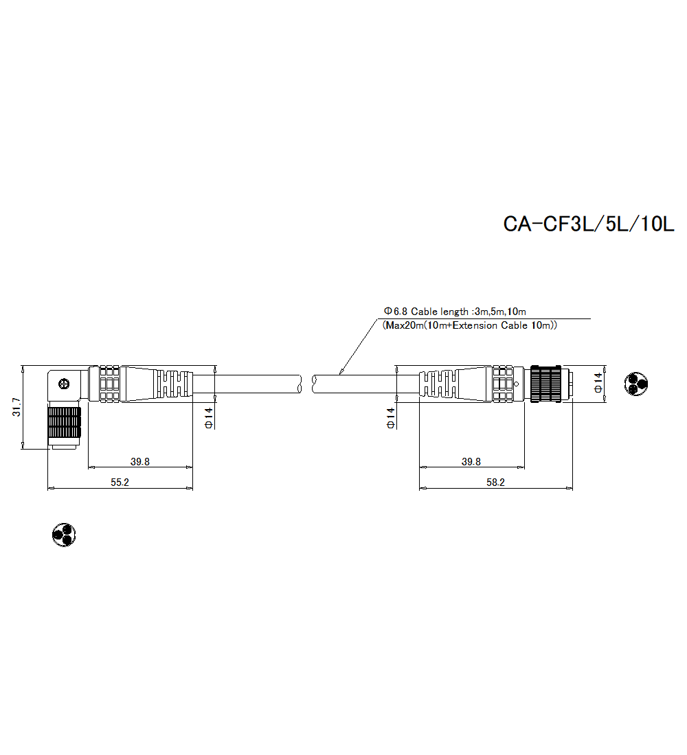 CA-CF3L/5L/10L Dimension