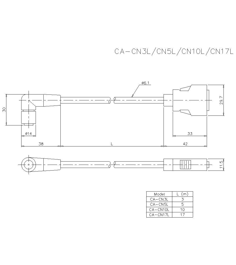CA-CN3L Dimension