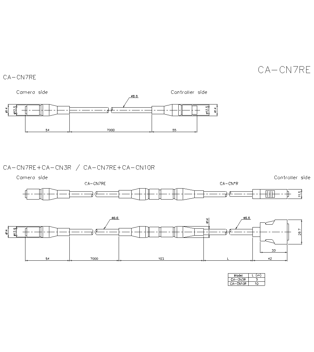 CA-CN7RE Dimension
