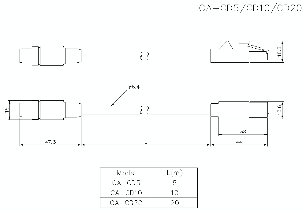 CA-CD5/10/20 Dimension