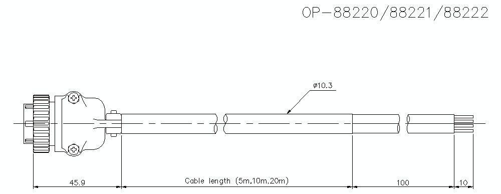 OP-88220/1/2 Dimension