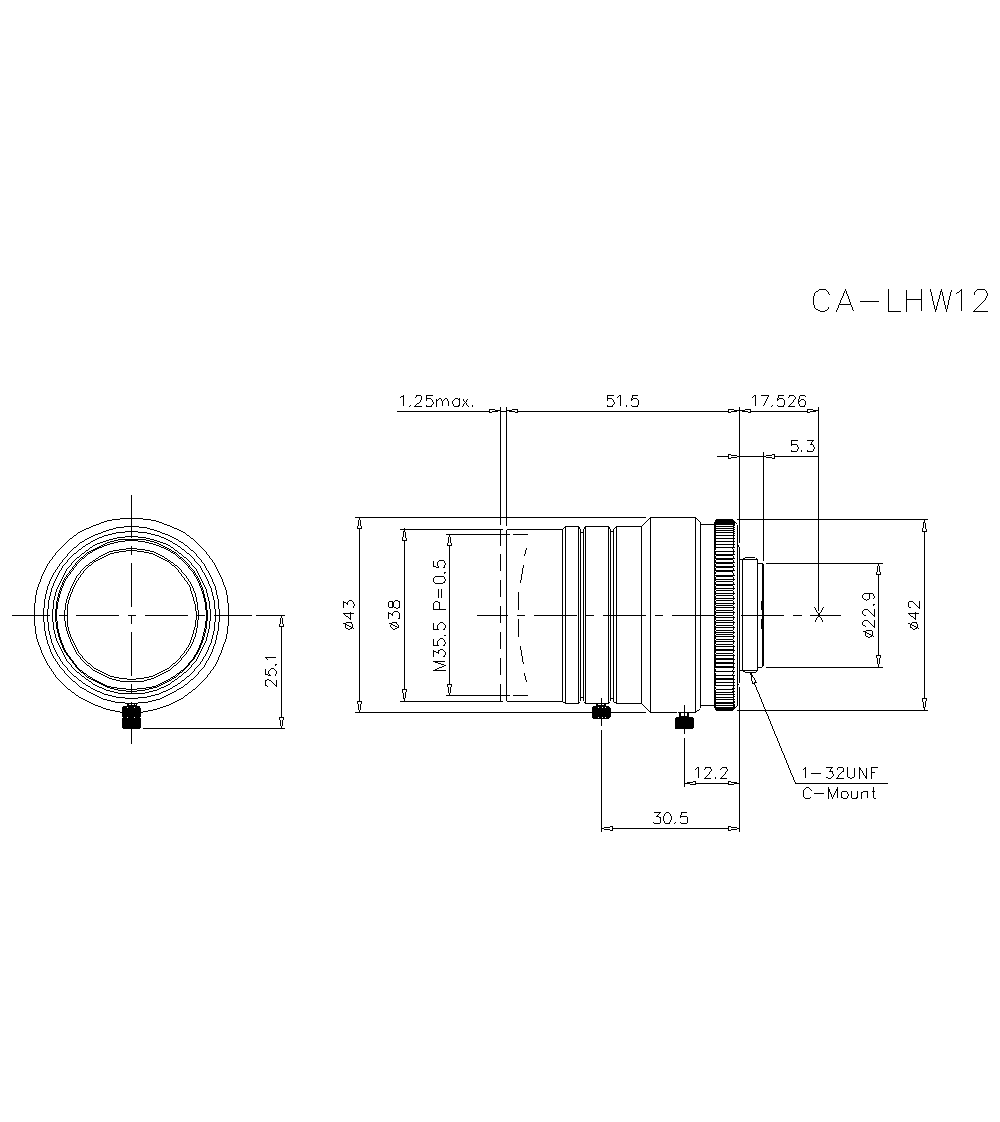 CA-LHW12 Dimension