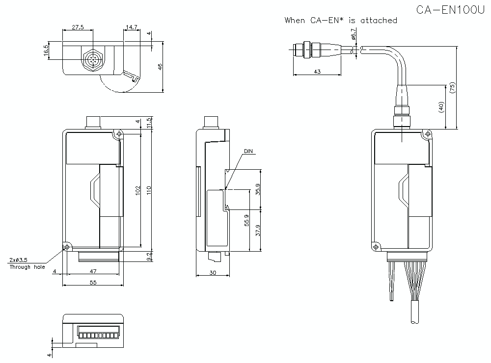 CA-EN100U&nbsp;Dimension