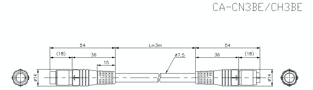 CA-CN3BE/CH3BE&nbsp;Dimension