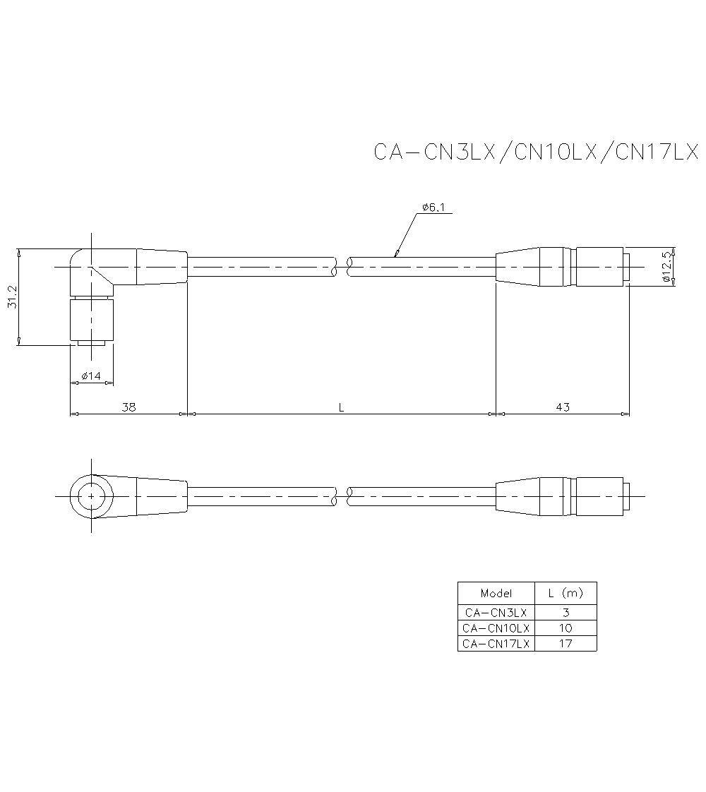 CA-CN10LX Dimension