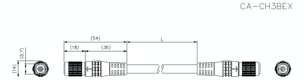 CA-CH3BEX Dimension