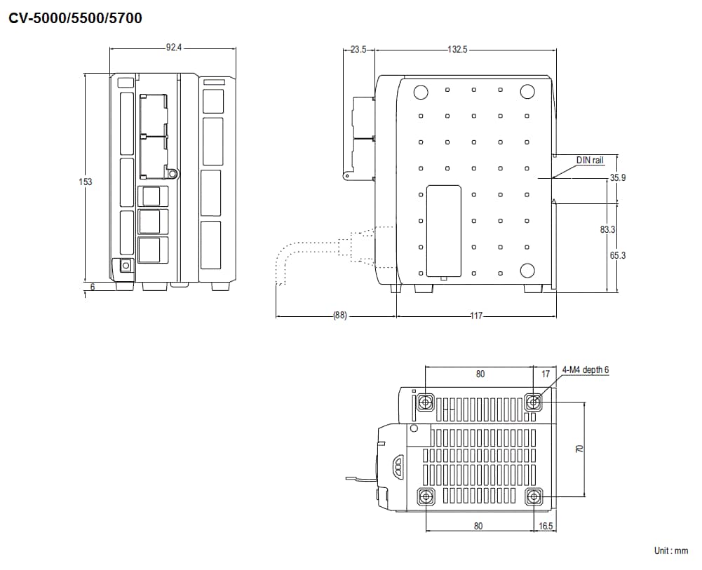 CV-5000/5500/5700&nbsp;Dimension