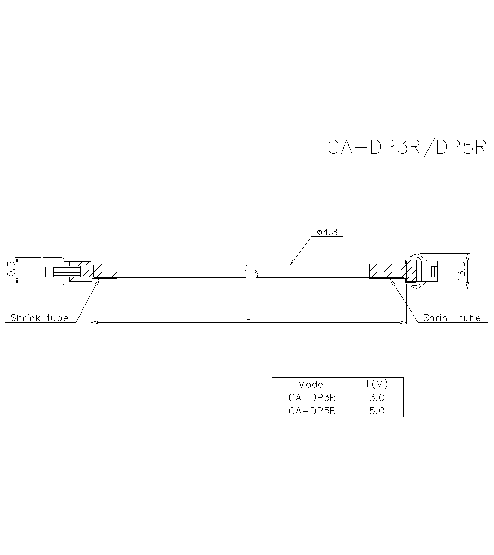 CA-DP3R Dimension