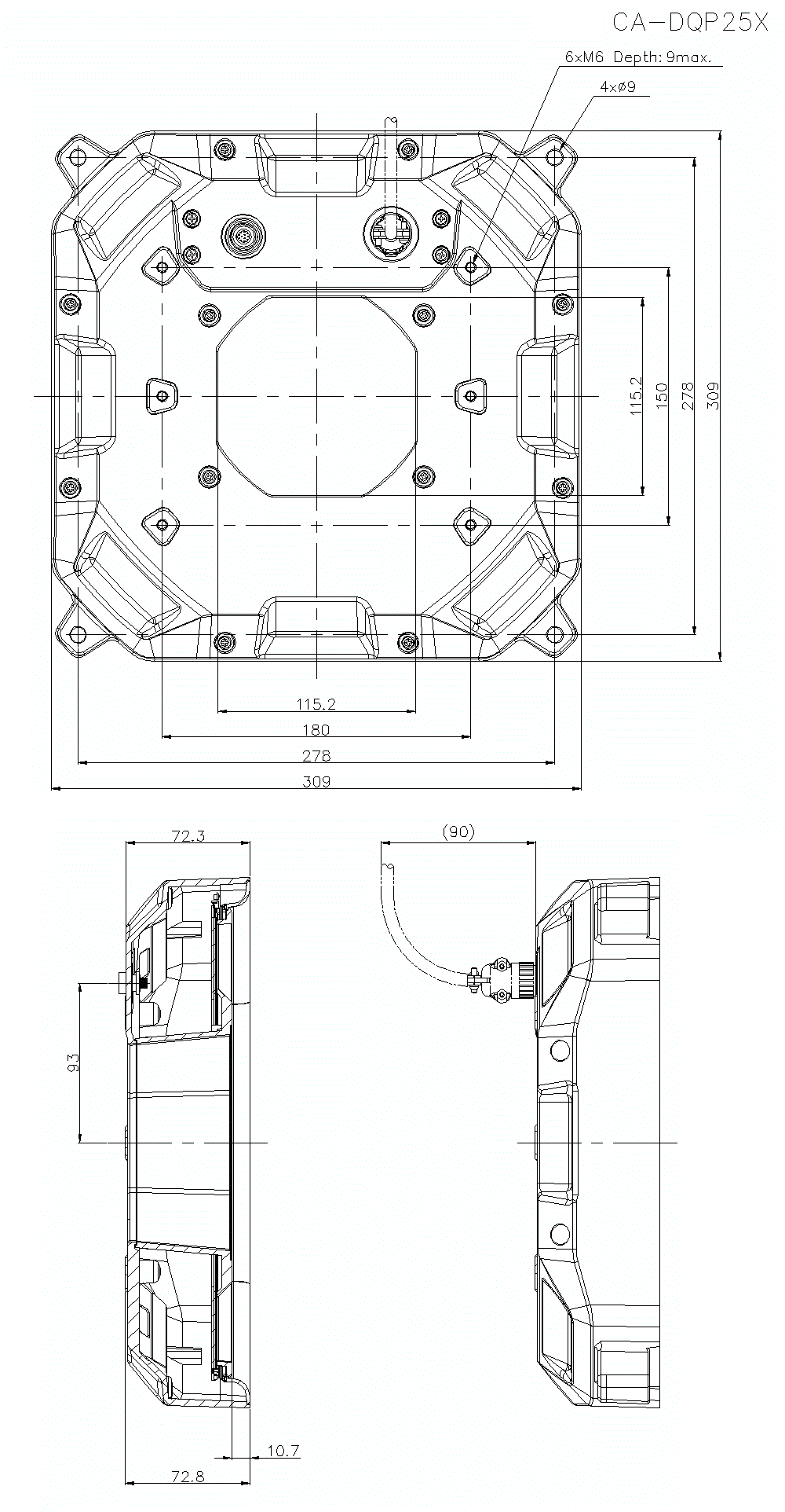 CA-DQP25X Dimension