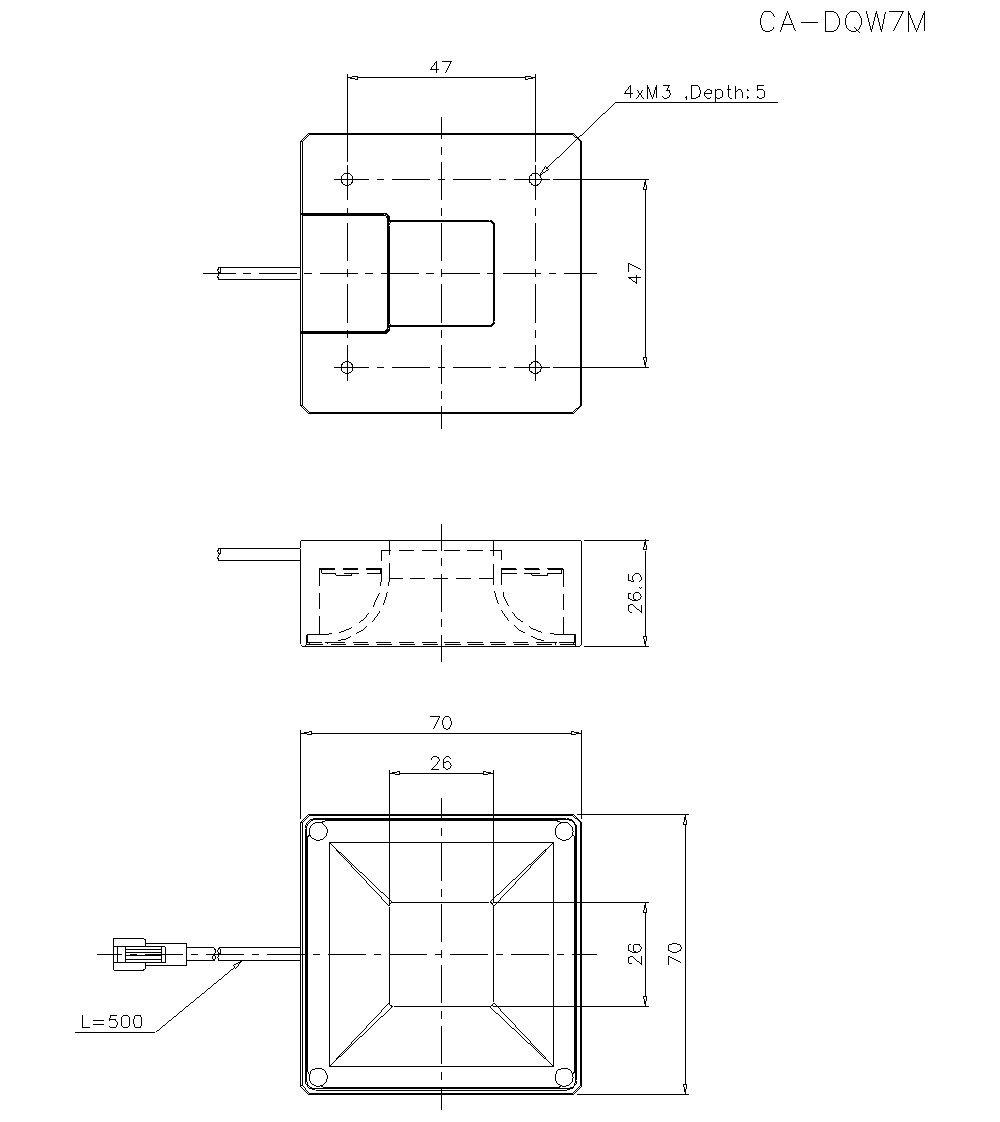 CA-DQW7M Dimension