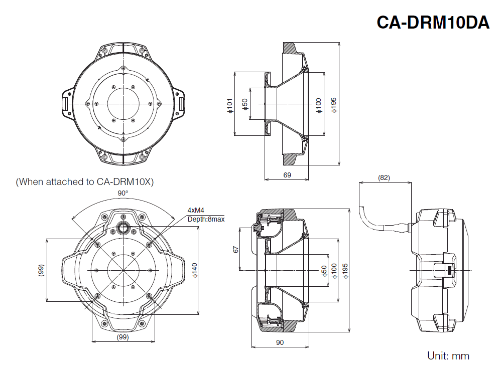 CA-DRM10DA Dimension