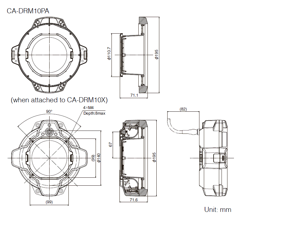 CA-DRM10PA Dimension