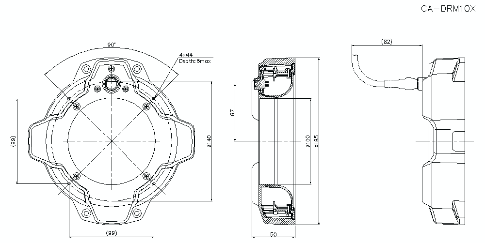 CA-DRM10X Dimension