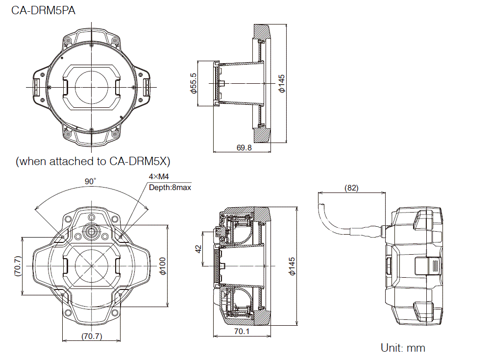 CA-DRM5PA Dimension
