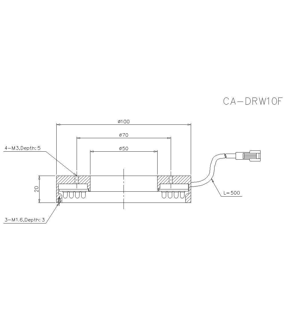 CA-DRW10F Dimension