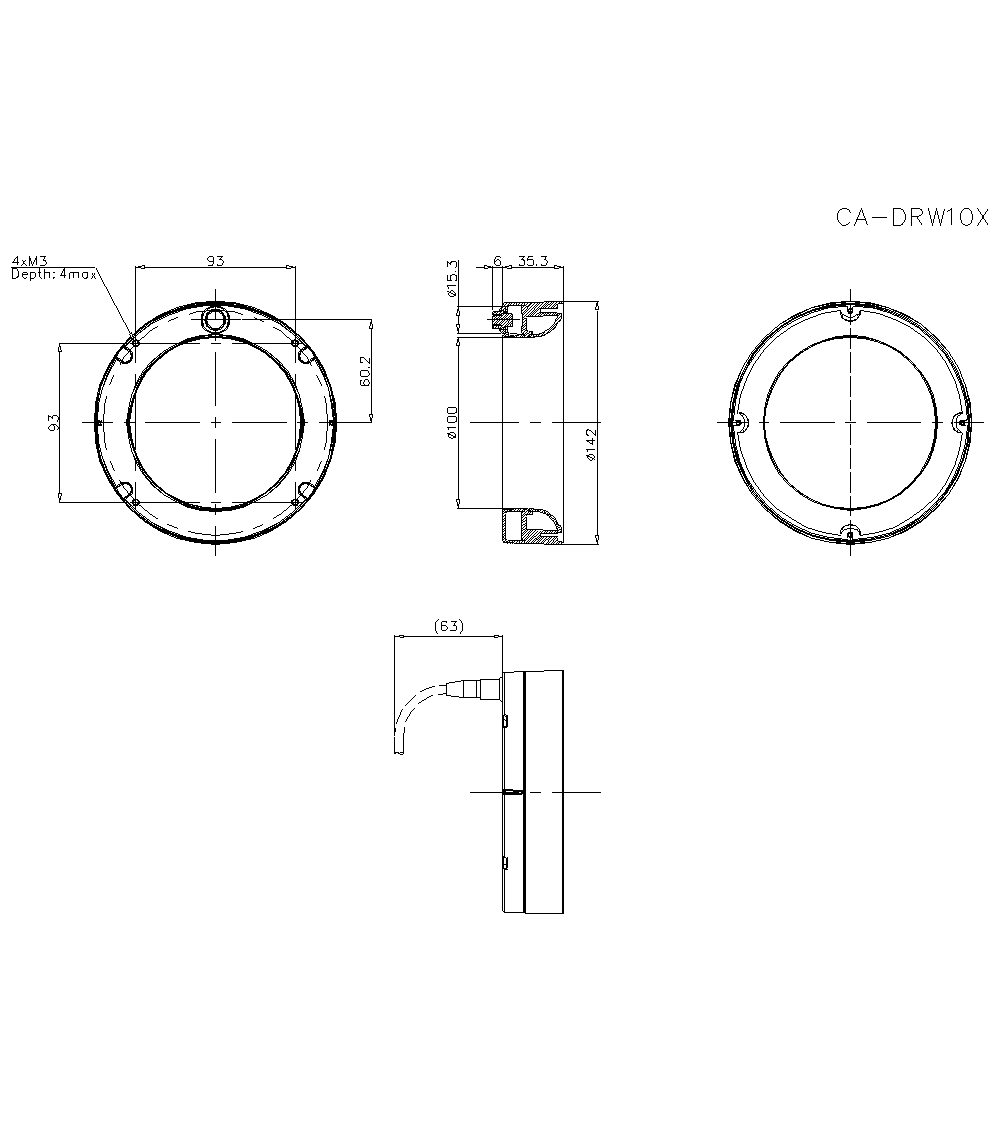 CA-DRW10X Dimension