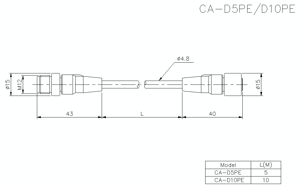 CA-D5/10PE Dimension