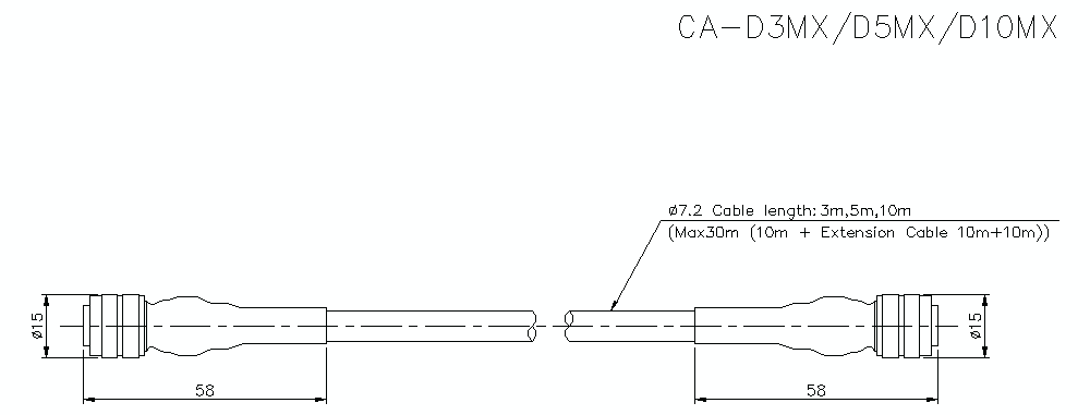 CA-D3MX-5MX/10MX Dimension