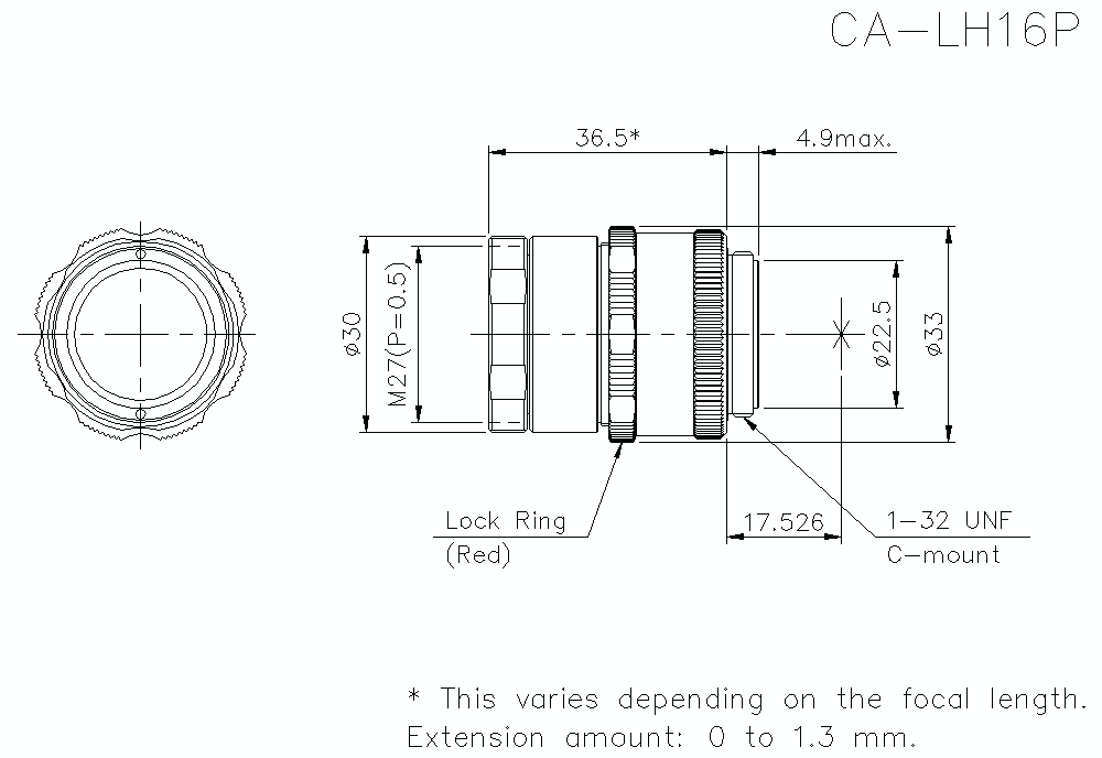 CA-LH16P Dimension