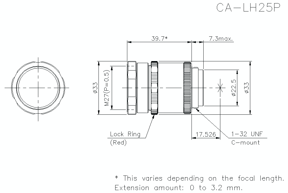 CA-LH25P Dimension