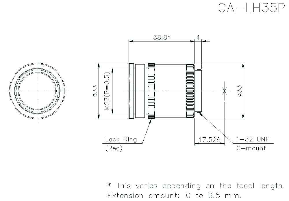 CA-LH35P&nbsp;Dimension