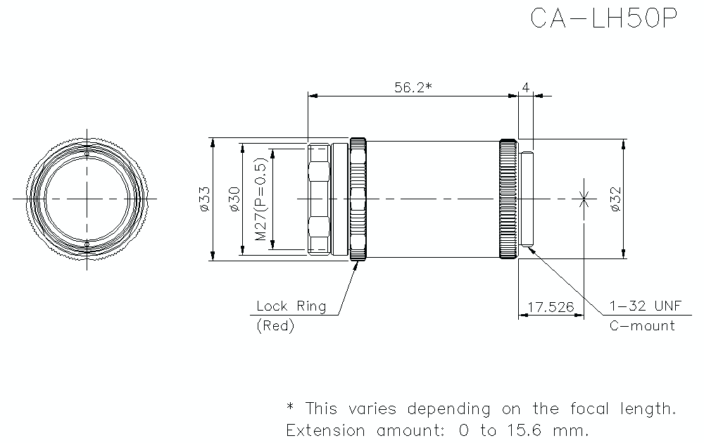 CA-LH50P Dimension