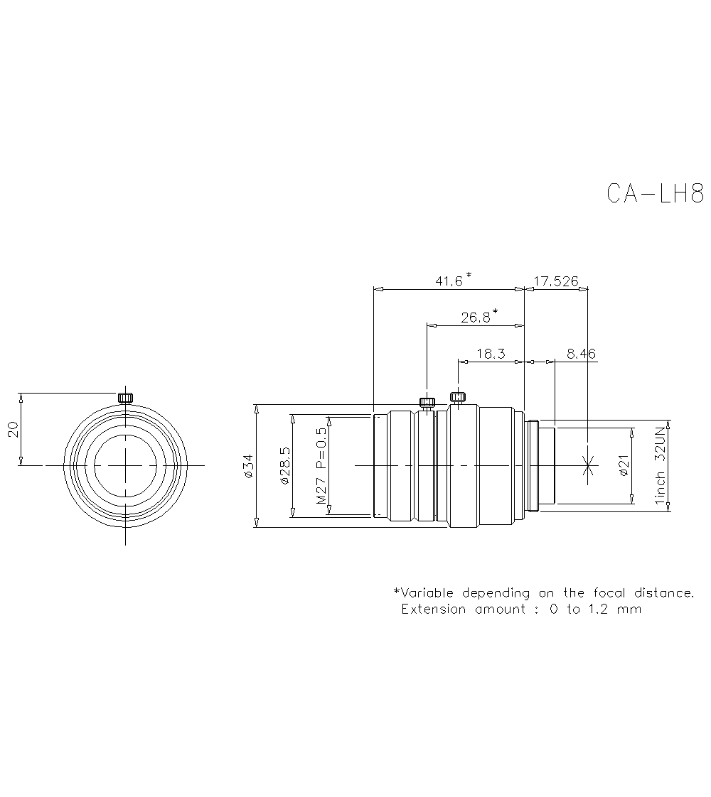 CA-LH8 Dimension