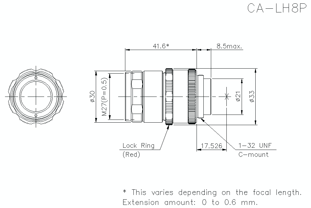 CA-LH8P Dimension