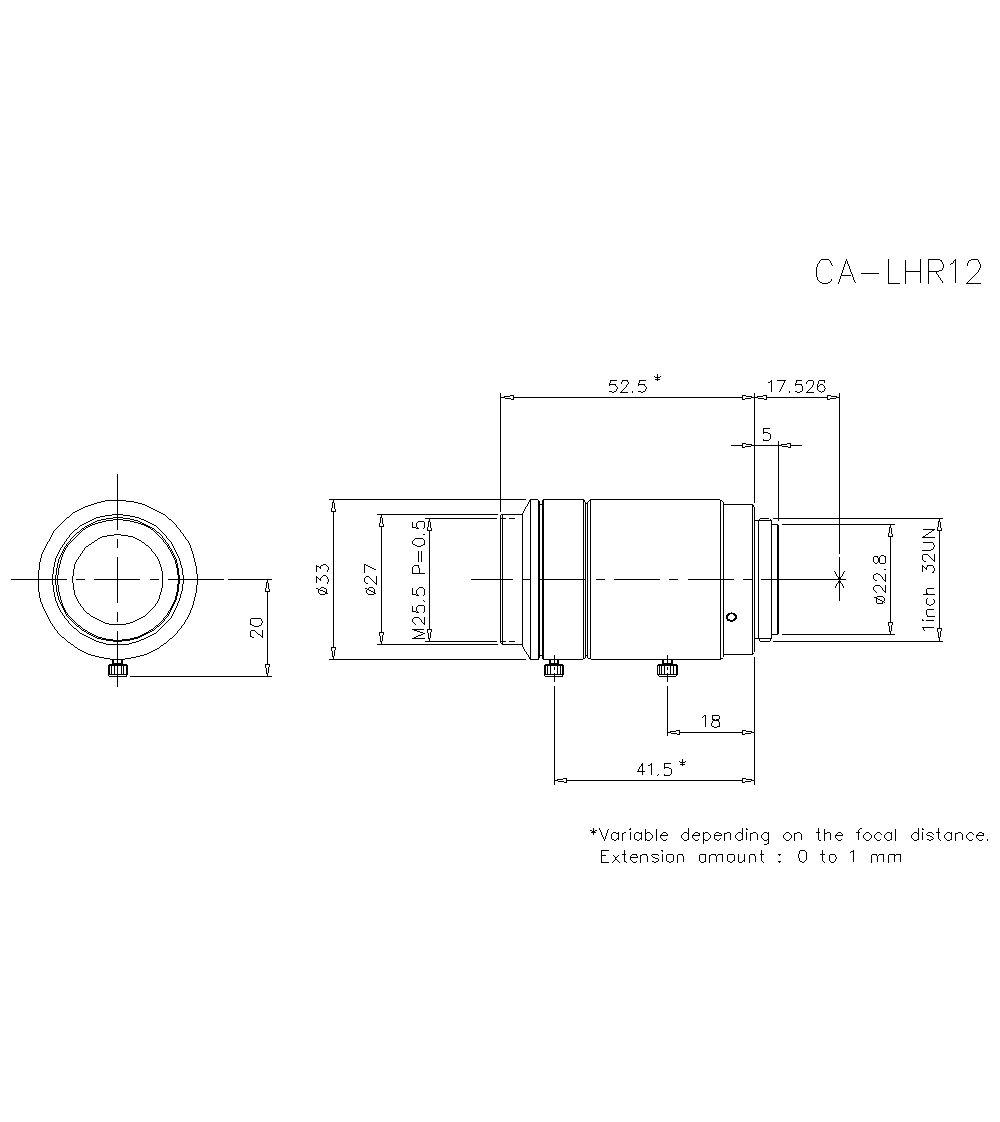 CA-LHR12 Dimension