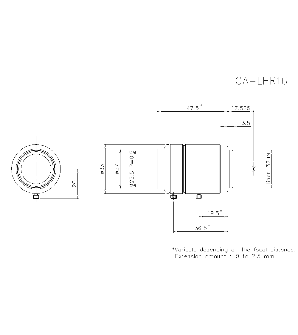 CA-LHR16 Dimension