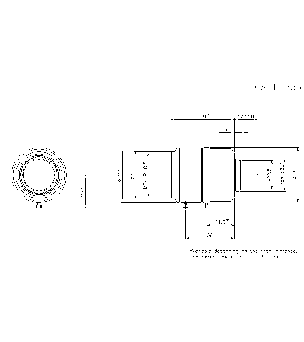CA-LHR35 Dimension
