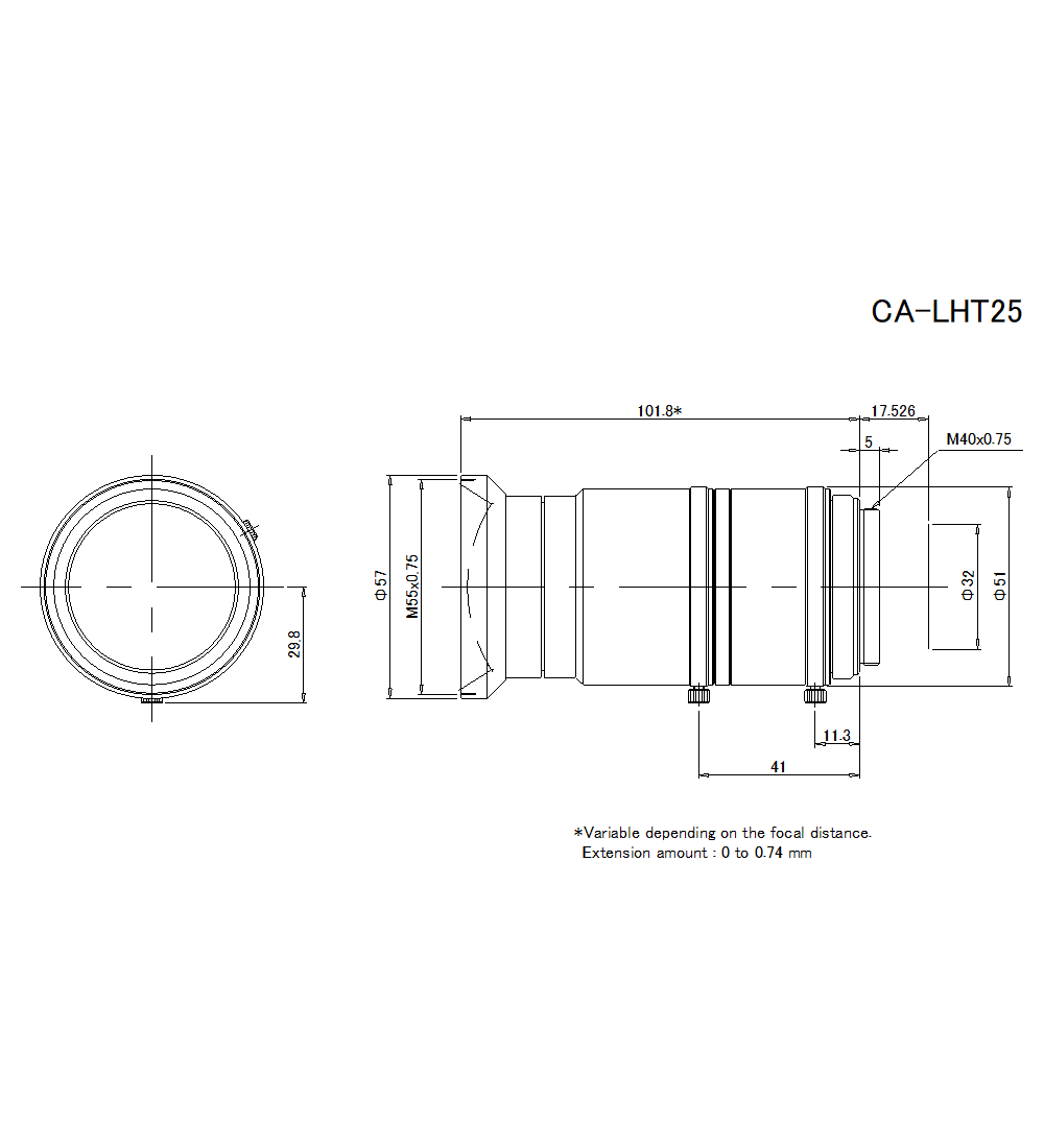 CA-LHT25&nbsp;Dimension