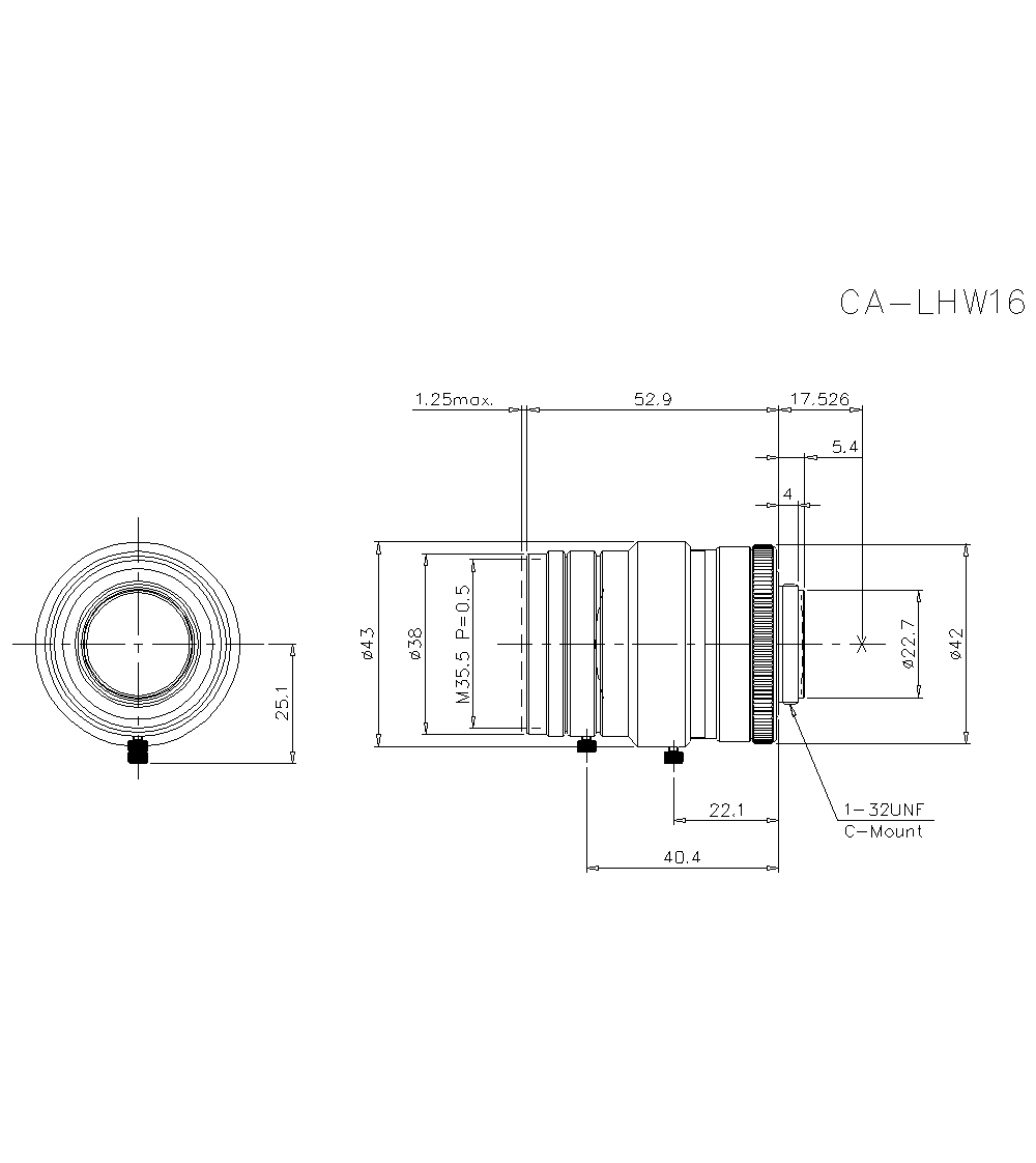 CA-LHW16 Dimension