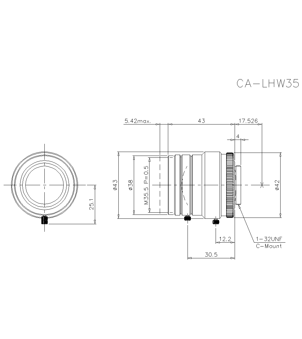 CA-LHW35&nbsp;Dimension