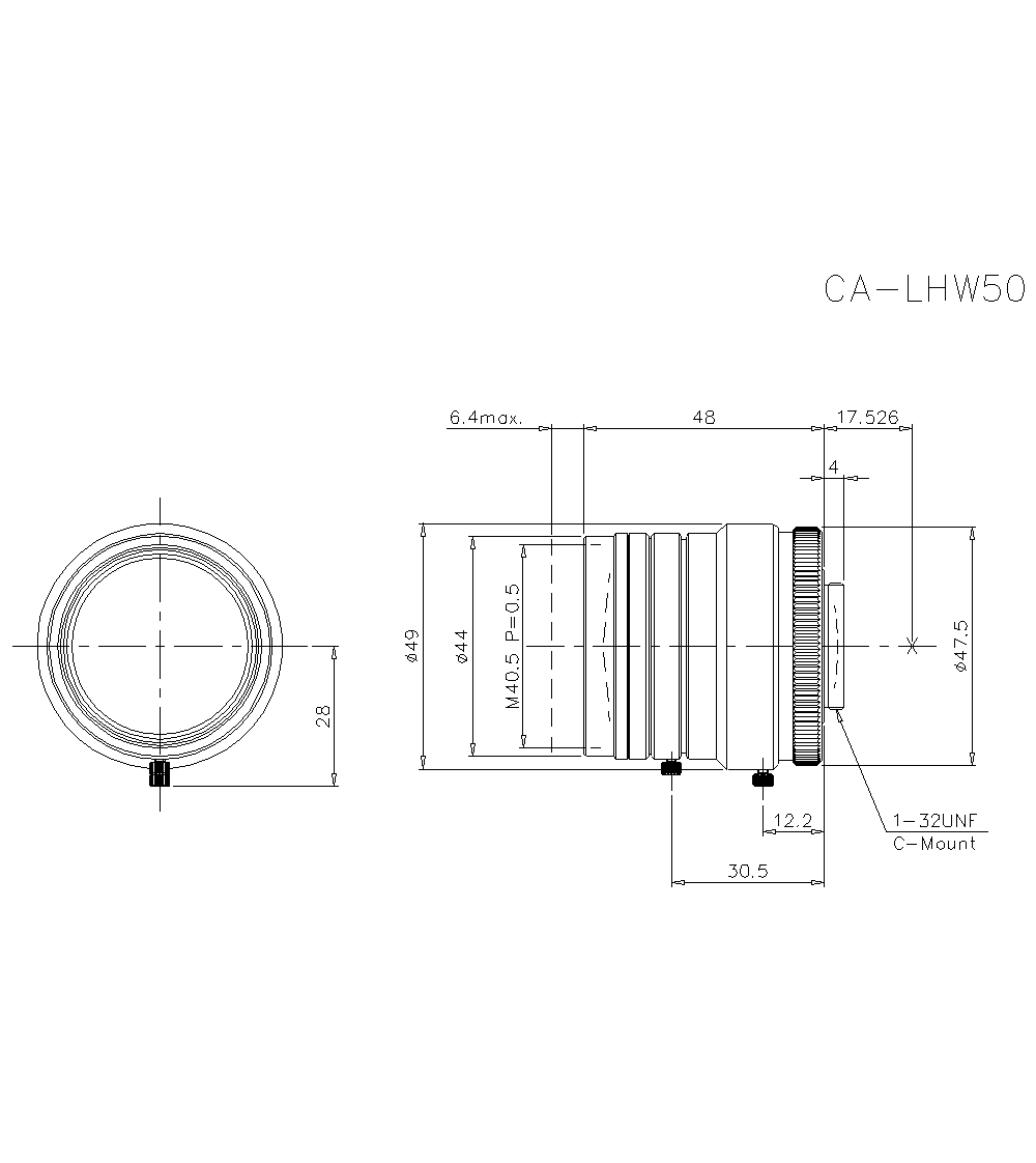 CA-LHW50 Dimension