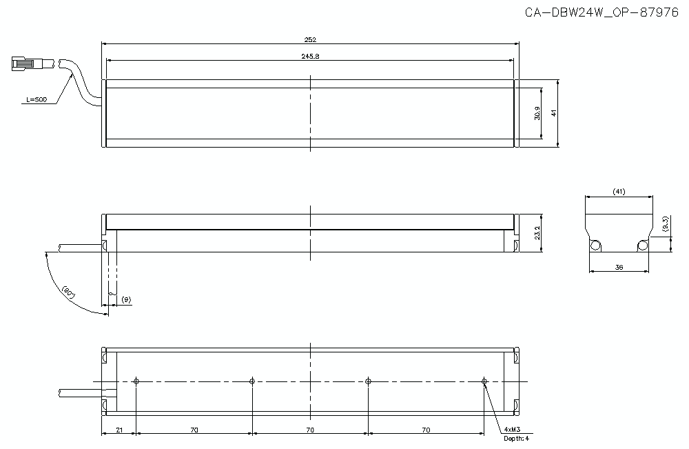 CA-DBW24W/OP-87976&nbsp;Dimension