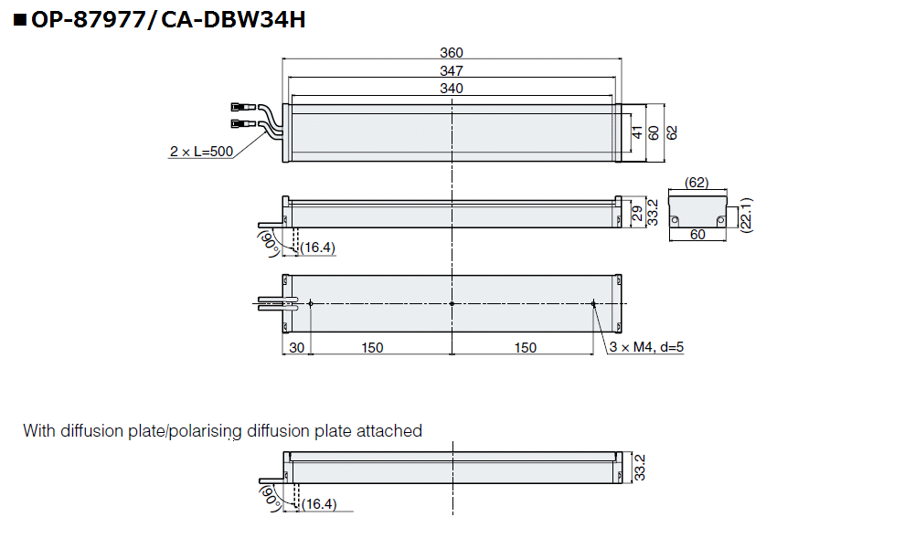 OP-87977/CA-DBW34H Dimension