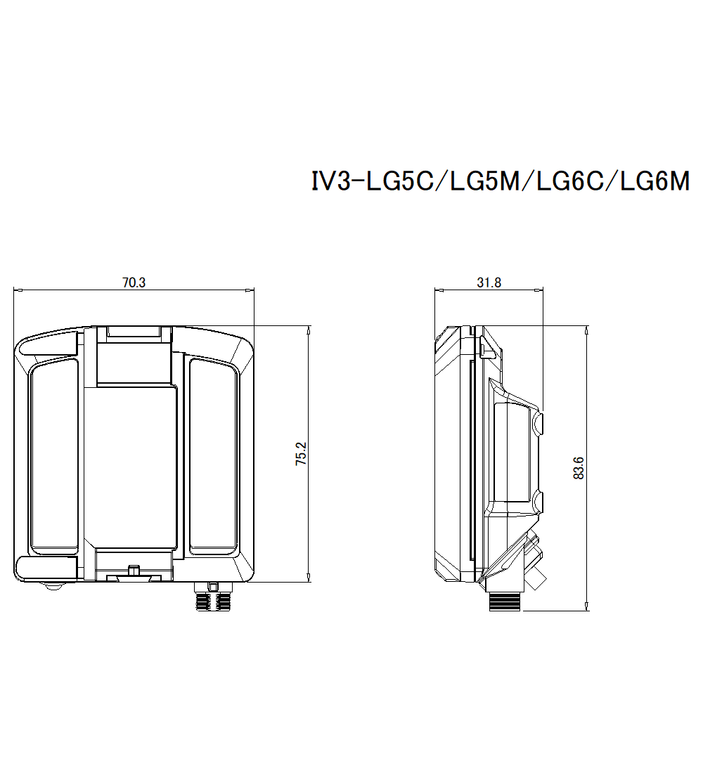IV3-LG5C/IV3-LG5M/IV3-LG6C/IV3-LG6M Dimension