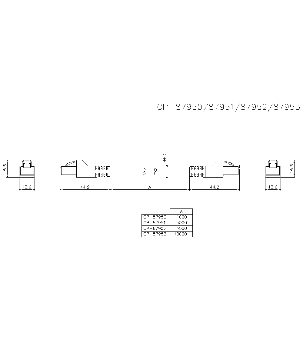 OP-87950/87951/87952/87953&nbsp;Dimension