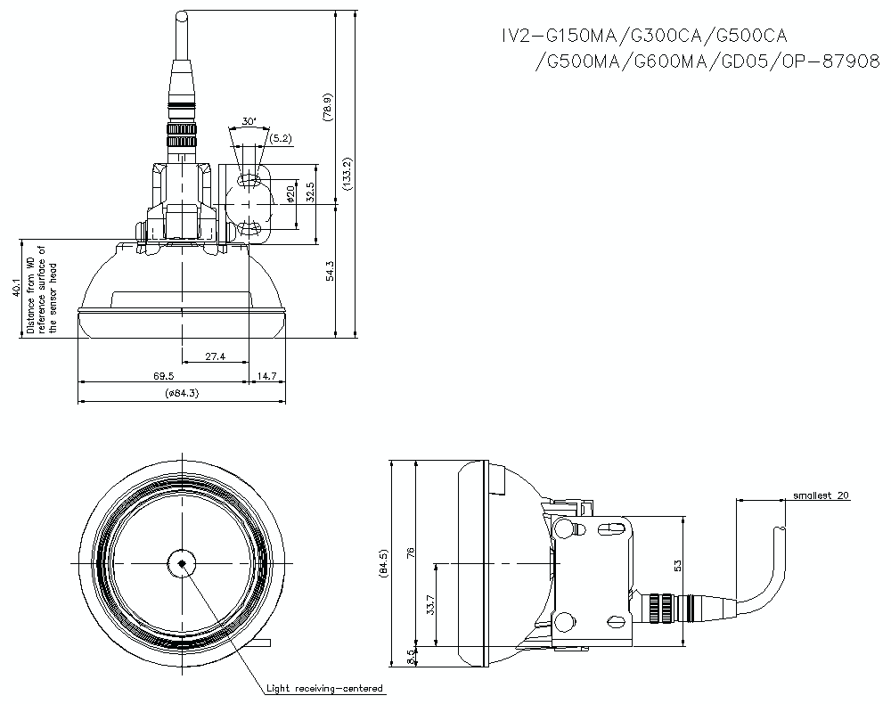 IV2-G150/G300/G500/G600/GD05/OP-87908 Dimension