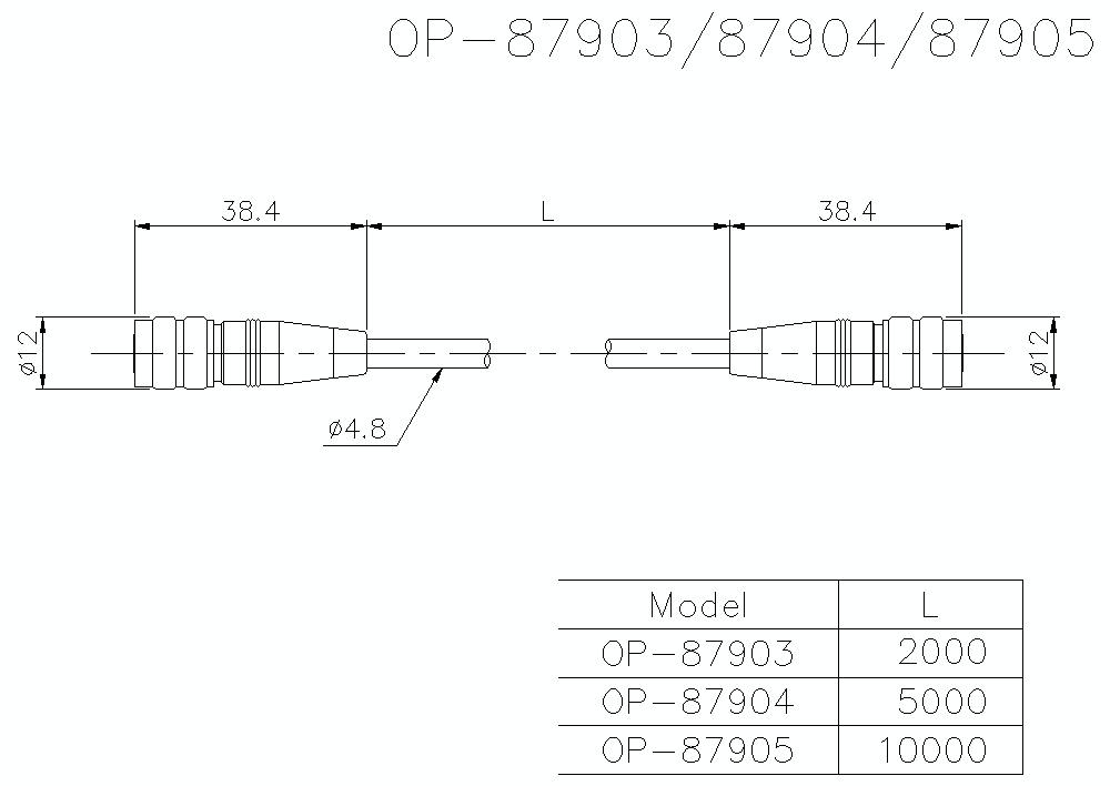 OP-87903/87904/87905&nbsp;Dimension