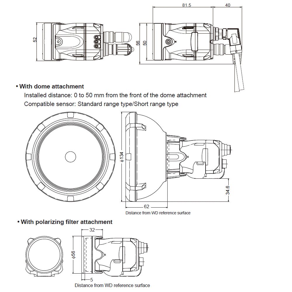 IV-H500CA/H150MA/H500MA Dimension
