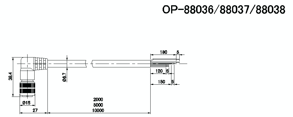 OP88036-7/8 Dimension