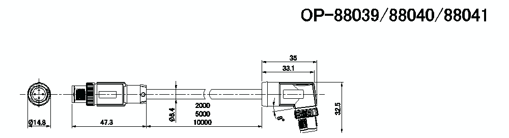 OP88039-40/41 Dimension