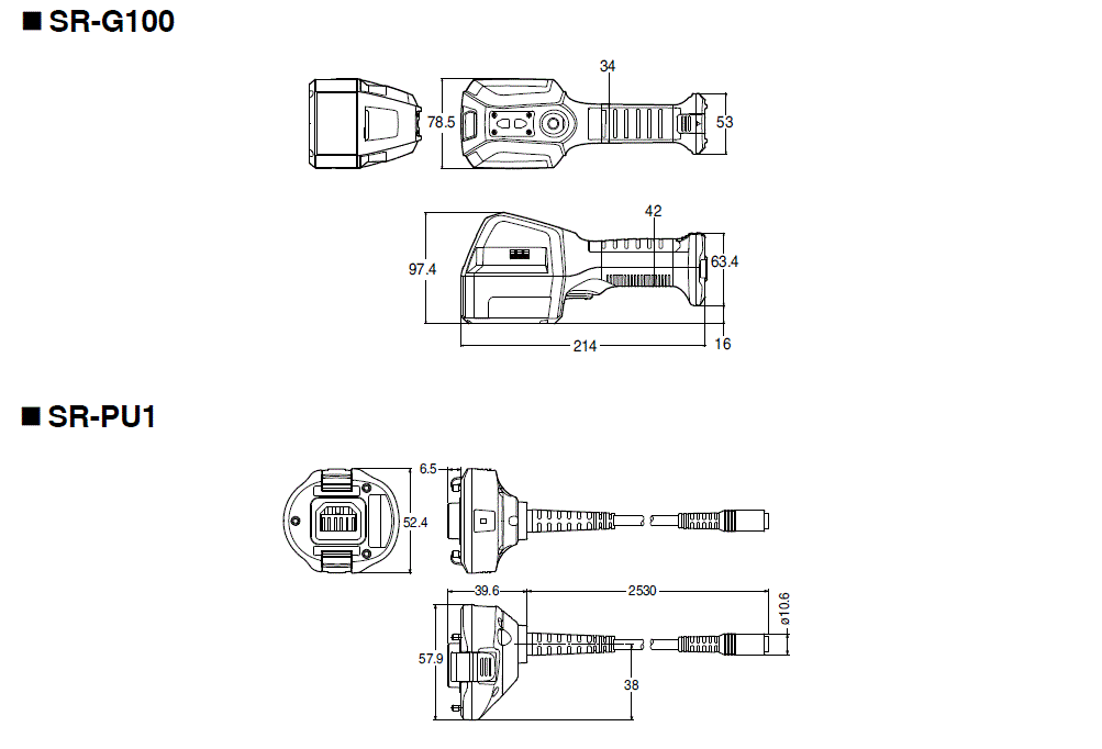 SR-G100/PU1&nbsp;Dimension