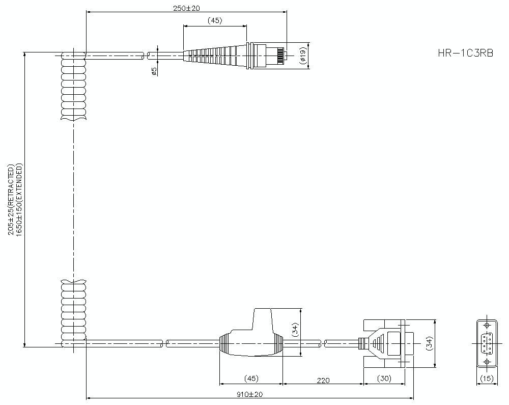 HR-1C3RB&nbsp;Dimension