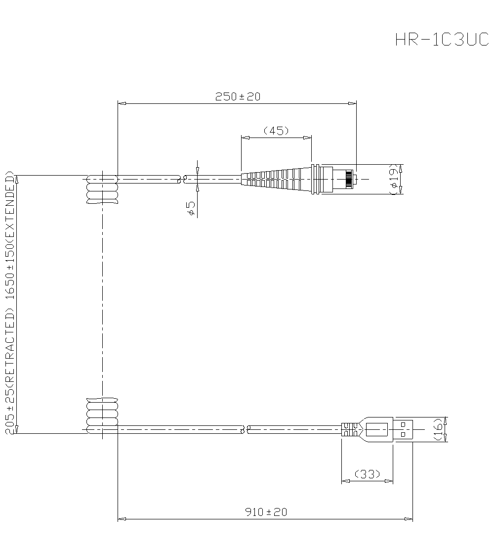 HR-1C3UC Dimension